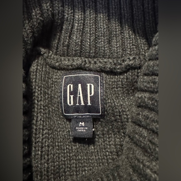 Gap chunky cable knit turtleneck sweater size M - Picture 2 of 6